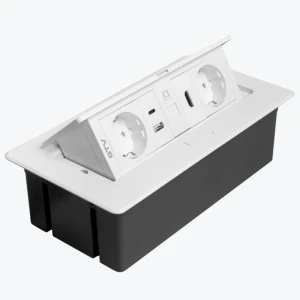 Мебельная розетка MULTISOFT 2хSHUKO USB A+C RJ45 HDMI кабель 1.5 м белая GTV AE-PBSURH2GS-10