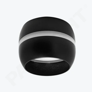 Spot aplicat GX53 rotund negru 90x60mm IP20 PL-24414B