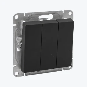 Выключатель 3-кл. IP20 черный Epica 10А UP1-SWB-31