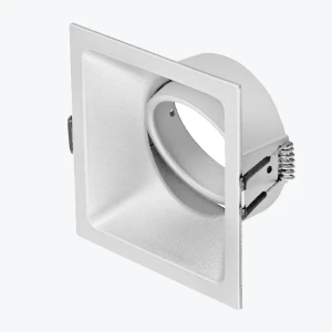 Встраиваемый светильник GU10 квадратный белый 93x93x43mm IP20 PL-23595W