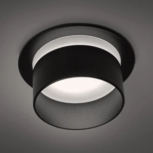 Spot incorporat GU10 rotund negru 91x55mm IP20 PL-23426B