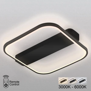 Светодиодная люстра 40W 3000Lm 3000K/4000K/6000K черная PL-21801B