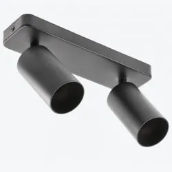 Corp de iluminat SANTO BIS max 20W*2 IP20 rotund negru OS-SAN20WOK2B-00
