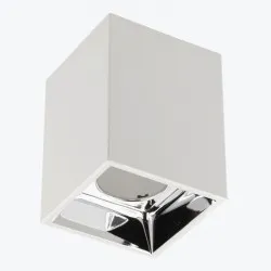 Corp de iluminat ARIES 77X100mm IP20 patrat alb/chrom OP-ARIKW-23