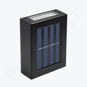 Светильник 2 LED 6500K на фасад дома на солнеч. батарее, IP54 PL-SWL-1W-BK PANLIGHT