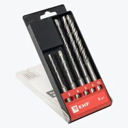 Набор буров по бетону SDS+, 5 шт. db-h5-2x4 EKF Master