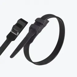 Кабельные стяжки нейлоновые с двойным замком 9x180mm черные 1штука PANLIGHT