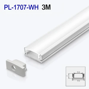 Алюминиевый профиль накладной для светодиодной ленты белый 3m/set 17.5*7mm PL-1707-WH 3m PANLIGHT