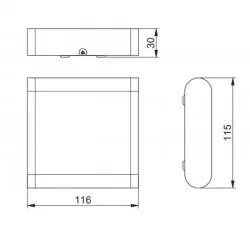 Настенный светильник уличный LED VALLA 8W 640LM IP54 4000K черный LD-VALLA8W-40-thumb-3