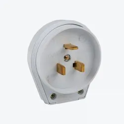 Вилка для разъема РШ-ВШ 32А 250В 2P+PE пластиковая белая AS-250-B-01 EKF PROxima