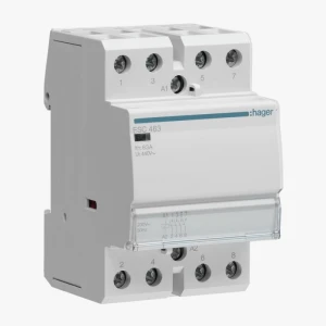Contactor modular Hager 63A 4ND 230V AC1/AC7a 3M ESC463
