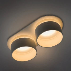 Spot incorporat 2xGU10 rotund alb 174x92x58mm IP20 PL-234262W