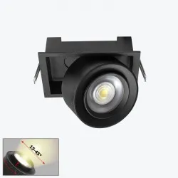 Светодиодный светильник ZOOM 15-45° встраиваемый черный 15Вт 4000K PL-15PT20C1BK