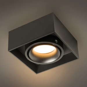 Spot incorporat GU10 patrat negru 96x96x45mm IP20 PL-23151B