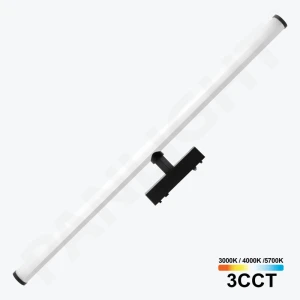 Трековый светильник 20 W 3CCT 60cm световая труба 360° 48V 1600lm Ra≥90 черный магнит., Ultra Slim PL-20MTL3CCT-BK-thumb-1