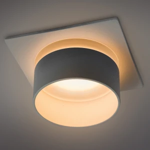 Spot incorporat GU10 patrat alb 92x92x55mm IP20 PL-23425W