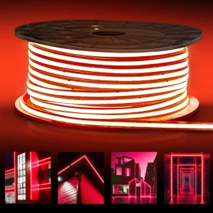 LED Лента COB 220В 50m красная 10W/m 296led/m IP67 PL-COB296-R-220 PANLIGHT