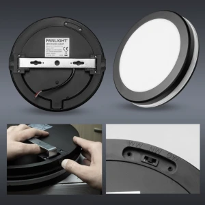 Плафон потолочный LED 20W 3CCT PL-CL20H9Y3CCT-BL 230V IP65 черный 200x55 PANLIGHT-thumb-3