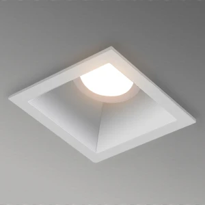 Встраиваемый светильник GU10 квадратный белый 82x82x42mm IP20 PL-23517W