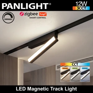 Proiector LED 10W Smart liniar Mat Pliabil Magnetic Negru Ultra Slim 48V, DIM, 230mm PL-10MTD-TUYA-BK PANLIGHT