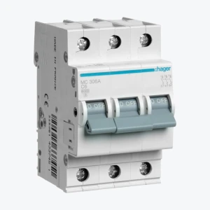 Întreruptor automat Hager 3P 6A 6kA C 3M MC306A