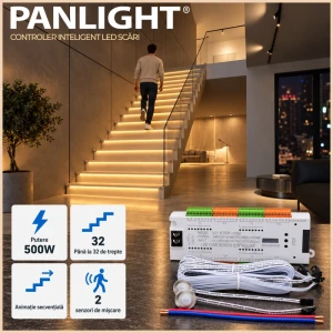 Controler iluminat inteligent scări 32 canale STEP-1002 DC12-24V 500W IP20-thumb-1