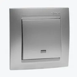 Intrerupator unitar cu indicator LED aluminiu 1591104-033 SIMON 15