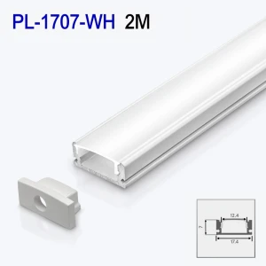 Алюминиевый профиль накладной для светодиодной ленты белый 2m/set 17.5*7mm PL-1707-WH 2m PANLIGHT