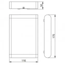 Настенный светильник уличный LED VALLA 12W 960LM IP54 4000K черный LD-VALLA12W-40-thumb-3