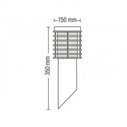 Lampa de gradina pe perete PALMIYE-1 HL295 negru max.100W IP44 230V E27 075-001-0001