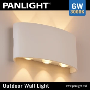 Фасадный светильник на 6 линз 3000K Белый 6x1W LED IP54 PL-25012 168x80x42mm