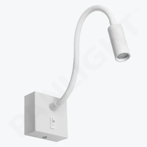 Бра с выкл. LED 3W COB 4000K 270lm белый IP20 25x60, база:70x70mm PL-21304W-thumb-1