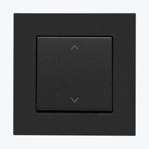 Simon 55 GO контроллер для жалюзи черный мат WiFi кнопочный 2x6A, 230V TEZ1W.01/149