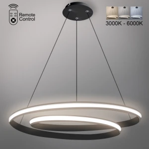 Светодиодная люстра 60W 4500Lm 3000K/4000K/6000K черная PL-21610B