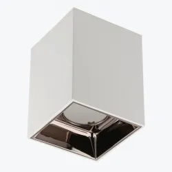 Corp de iluminat ARIES 77X100mm IP20 patrat alb/negru chrom OS-ARIKW-22