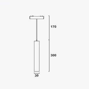 Pendul LED 6W 3CCT 24° 48V negru șină magn Ultra Slim, 30*300mm, PL-6MTP3CCT-BK-thumb-3