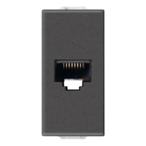 09338.9.CM Priză internet RJ45 Cat5e 1M, Vimar Neve carbon matt