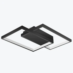 Светодиодная люстра 50W 3500Lm 3000K/4000K/6000K черная PL-21807B