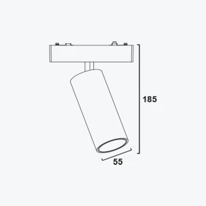 Магнитный светильник 18 W Smart  24° 48V DIM, черный трековый Tuya ZigBee, Ultra Slim PL-18MTF-TUYA-BK-thumb-3