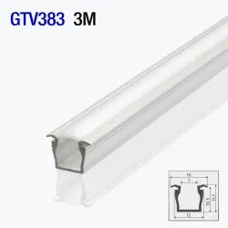 Алюминиевый профиль врезной mikro для светодиодной ленты 3m/set 12*10.5mm PA-GLAXMIC3M-AL GTV