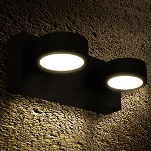 Светильник настенный LED 2x3W 4000K уличный IP54 PL-150102PS черный PANLIGHT