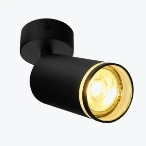 Спот настенно-потолочный поворотный GU10 круглый черный 56x100mm PL-23017B-thumb-4