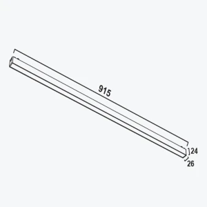 Светильник Linear на магнитную шину черный 30Вт,4000K, DC 48V,915MM,PANLIGHT ULTRA SLIM PL-30MTB-BK