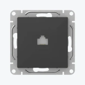 Розетка RJ45 Cat.5e, компьютерная 1 модуль черная Epica UP1-SOB-RJ45-5