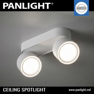 Накладной поворотный спот 2*GX53 белый IP20 настенно-потолоч. 220x85x40mm PL-246132W