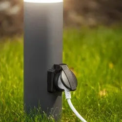 Lampa de gradina cu priza CORTA-P 80 max.25W E27 IP44 SCHUKO grafit OS-CORP80G-30