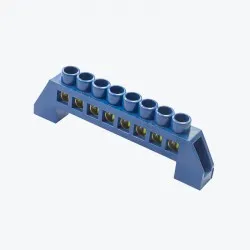 Шина нулевая изолированная N JHT8-0609 8p синяя