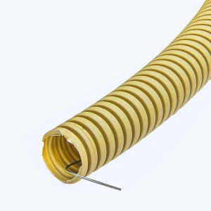 Tub gofrat PVC Plast d20mm lemn deschis (25 m) tg-z-20w EKF-Plast