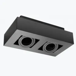 Corp de iluminare aluminiu ASTER max 20W*2 GU10 IP20 negru OS-AS2GU10-10