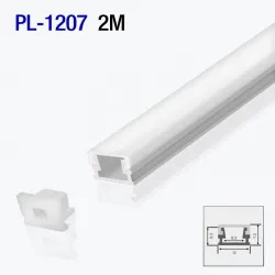 Profil din aluminiu pentru bandă LED exterior argintiu 2m/set 12*6.5mm PL-1207 2m PANLIGHT